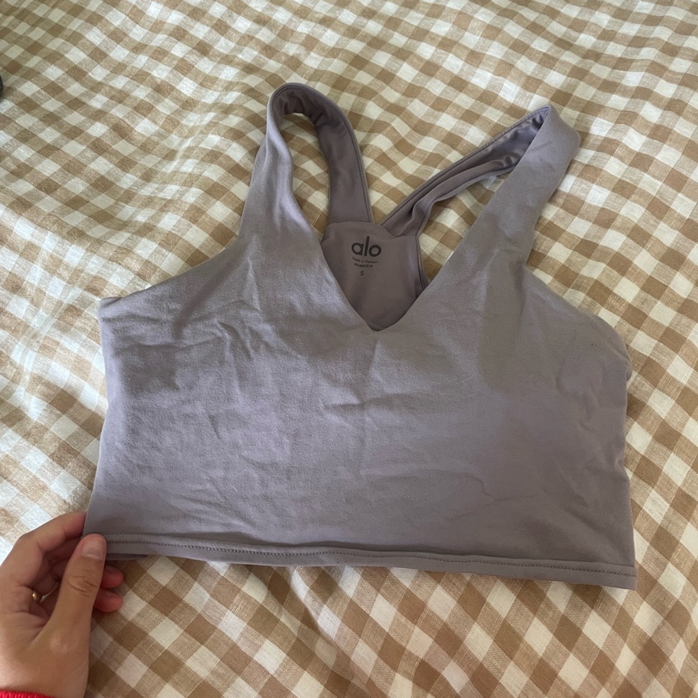 ALO Yoga Women's Lavender Sports Bra